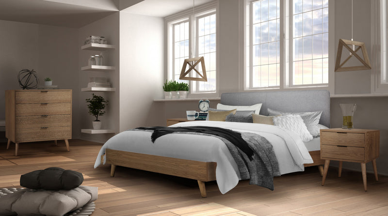 Flashby Chest With 4 Drawers, Faux Natural Wood