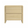 Linda Modern 24\" Nightstand in Natural Oak (2-Drawer)