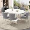 Sophia Modern 7pc Dining Set with table and Chairs,Grey Dining Room Set