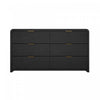 Grace Modern 60\" Dresser in Black (6-Drawer)