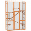 Pawhut Catio Outdoor Cat Enclosure, Large Wooden Cat House With 6 Jumping Platforms, Scratching Post, 2 Ramps, Waterproof Roof, Outdoor Cat Cage For 2-3 Kittens, 64\" X 24\" X 99\"