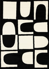 Florence Black White Dynamic Geometric Design, 7'9\" x 10'6\" Indoor Area Rug