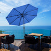 Costway 10FT Patio Solar Umbrella LED Patio Market Steel Tilt W/ Crank Outdoor Blue New
