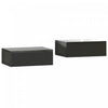 HOMCOM Floating Nightstands Set of 2, Bedside Tables, Black