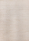 Leonardo Cream Beige Oriental Trellis Pattern Rug, 7'10 x 10'6\" Indoor Area Rug