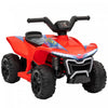 Qaba Kids Atv, 6v Battery Powered Ride-On Electric Vehicle With 1.6mph Max Speed, Headlights, Music, Forward/reverse Switch, 4 Wheeler Ride On Toy For 18-36 Months, Red