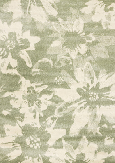 Ellis Floral Green Cream Area Rug - 5'3" x 7'7"|Carpette Ellis verte et crème à motif floral - 5 pi 3 po x 7 pi 7 po
