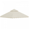 Outsunny 10' X 10' Gazebo Replacement Canopy, 2-tier Gazebo Cover, Cream