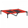 Pawhut Elevated Dog Bed, Dog Cot Bed, Cooling Raised Pet Cot Indoor Outdoor With Washable Breathable Mesh, Non-slip Plastic Feet, 36\" X 30\", Red