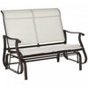 Outsunny 2-person Outdoor Glider Chair For Outdoor, Backyard, Cream White