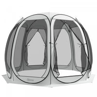 Outsunny 11' X 11.5' Screen Tent, Pop Up Gazebo With 2 Doors, Cream White