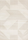Hudson Modern Geometric Cream Beige Area Rug - 5'3\" x 7'7\"
