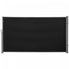 Outsunny 118\" X 71\" Retractable Side Awning Folding Privacy Screen Black