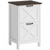 HOMCOM File Cabinet with 2 Drawers Filing Cabinet for A4 Letter, White