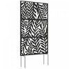 Outsunny 72\" x 38\" Metal Outdoor Privacy Screen, Black