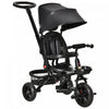 Qaba Baby Tricycle 4 In 1 Trike W/ Reversible Angle Adjustable Seat Removable Handle Canopy Handrail Belt Storage Footrest Brake Clutch For 1-5 Years Old Black