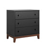 Prepac Nordik 3-Drawer Nightstand - Black and Cherry