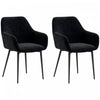 HOMCOM Dining Chairs Set of 2, Upholstered Kitchen Chairs with Backrest