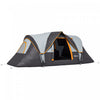 Outsunny 5-6 Person Outdoor Camping Tent, Family Tent W/ Light Hook, Cream