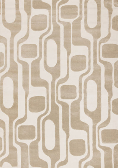 Leopold Modern Mid-Century Beige Cream Area Rug - 7'10" x 10'6"|Carpette Leopold beige et crème de style moderne du milieu du 20e siècle - 7 pi 10 po x 10 pi 6 po