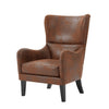 Havenwood HI-BACK Studded Accent Chair with Nailhead Trim, Brown