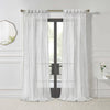 Habitat Paloma Apricot Sheer Dual Header Curtain Panel - 52 x 84