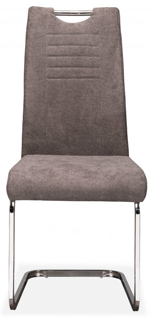 Dieppe Dining Chair, Grey Fabric (set Of 2)