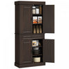 HOMCOM 71\" Freestanding Kitchen Pantry with 4 Doors and Cabinet, Coffee