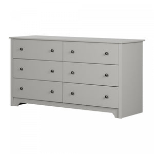 Vito 6-drawer Dresser - Soft Gray