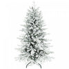 HOMCOM 5ft Christmas Tree, Full Flocked Pine Tree, Easy Assembly