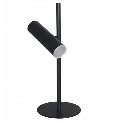 Dainolite Constance Table Lamp 6w Matte Black Finish Frosted Acrylic Diffuser|Lampe de table Constance de Dainolite en acrylique givré qui diffuse la lumière, avec fini noir mat et ampoule de 6 W