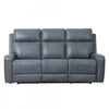 Bellamy 78 in. Leather Match Power Reclining Sofa with Adjustable Headrest and USB - Blue