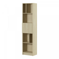 Liora 5-shelf Narrow Bookcase - Bleached Oak