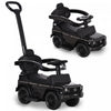 Aosom Compatible Ride-on Sliding Car G350 Walker Foot To Floor Slider Stroller Toddler Vehicle Push-along With Horn Steering Wheel No Power Manual Under Seat Storage Safe Design, Black