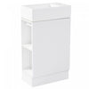 Ethan 18.6\" Bathroom Vanity with Sink and Adjustable Shelf, White