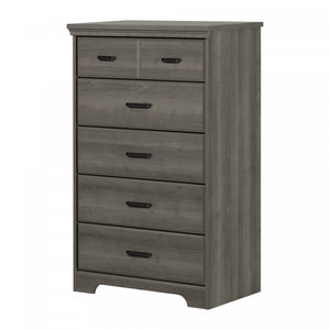 Versa 5-drawer Chest - Gray Maple