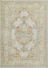 Esme Traditional 6'7\" x 9'6\" Area Rug in Ivory Indoor Area Rug