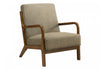 Monarch Specialties - Accent Chair, 34\"H, Upholstered, Living Room, Bedroom, Brown Fabric, Brown Walnut Wood