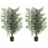 HOMCOM 4.3FT Artificial Ficus Tree for Indoor Decoration