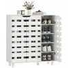 HOMCOM Shoe Cabinet, Shoe Storage Cabinet for 20 Pair of Shoes, White