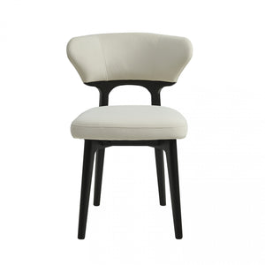 Susie Wooden Dining Chairs Set Of 2 With Upholstered Fabric Side Chairs And Wood Legs,beige