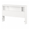 Spark Bookcase Headboard With Storage - Pure White