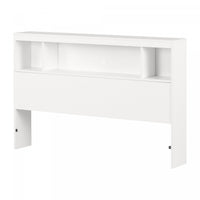 Spark Bookcase Headboard With Storage - Pure White