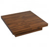 Jack 39.4\" Square Engineered Wood Coffee Table With Sliding Top Storage, Walnut