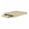 Fusion Full Platform Bed With Drawer - Bleached Oak