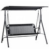 Outsunny 2-person Patio Swing Chair With Adjustable Canopy For Porch Garden