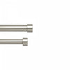 Umbra Cappa Nickel Steel Expandable Double 1\" Curtain Rod - 66\"-120\"