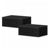 Primo Set Of 2 Floating Nightstands With 1 Drawer - Black Oak