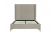 Promenade Mid-Century Modern Upholstered Velvet Full Bed in Rustic Taupe