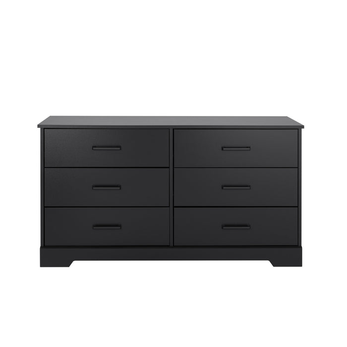 Prepac Rustic Ridge Farmhouse 6-Drawer Dresser - Black